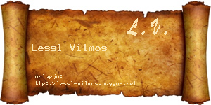 Lessl Vilmos névjegykártya
